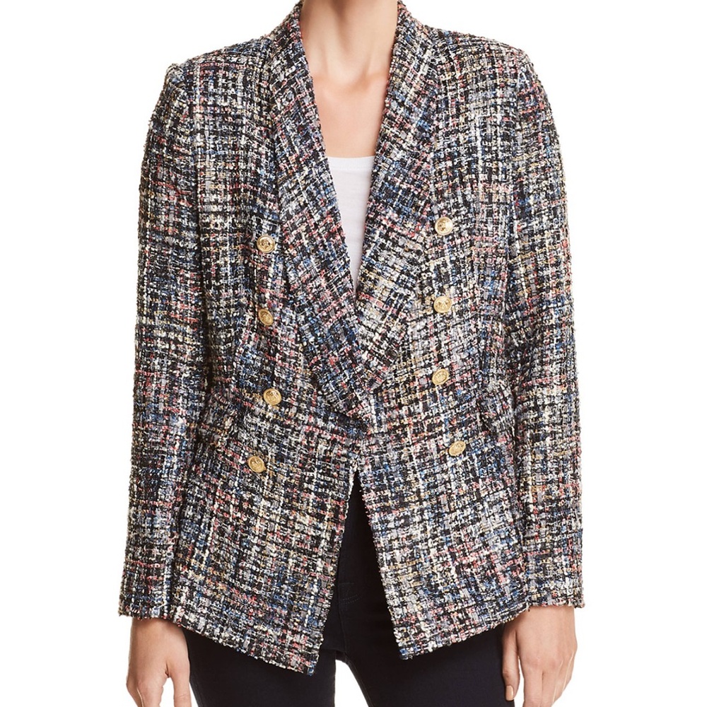 Aqua Women's Tweed Blazer in Multicolor